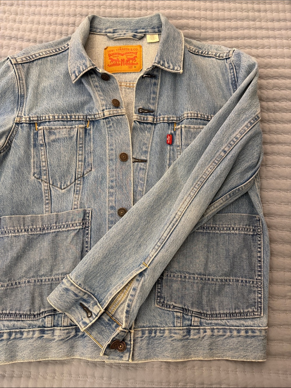 Levi's Classic Light Blue Denim Work Jacket - Picture 7 of 11